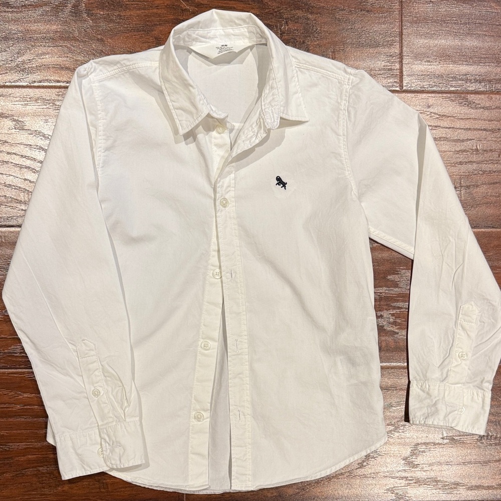 H&M 7 years Boys Crisp White Casual Button-Down Shirt